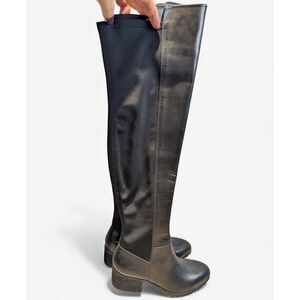 Charles by Charles David Women's Black Over The Knee Leather Textile 6 Boots New